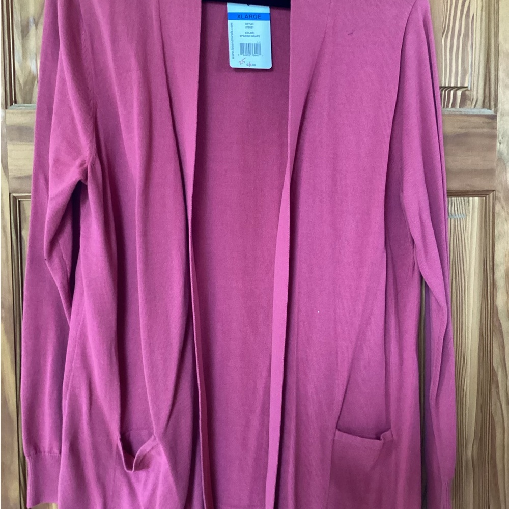 Leo & Nicole Women's Pink Soft Cardigan